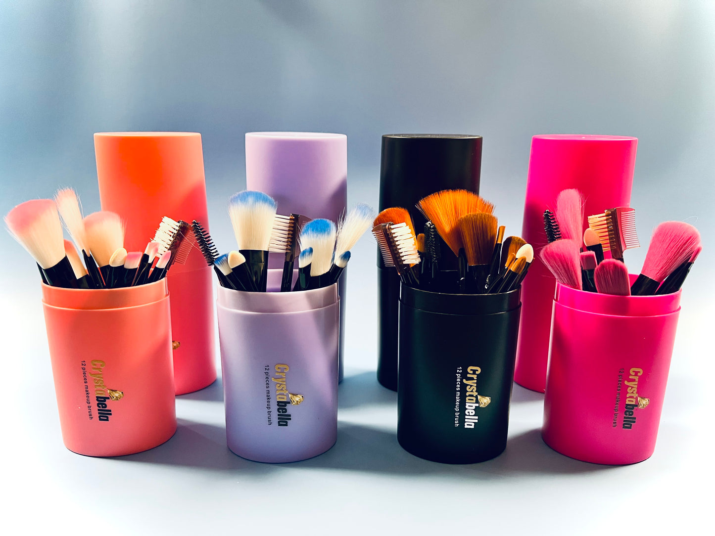 12 Piece makeup brush set - Lilac